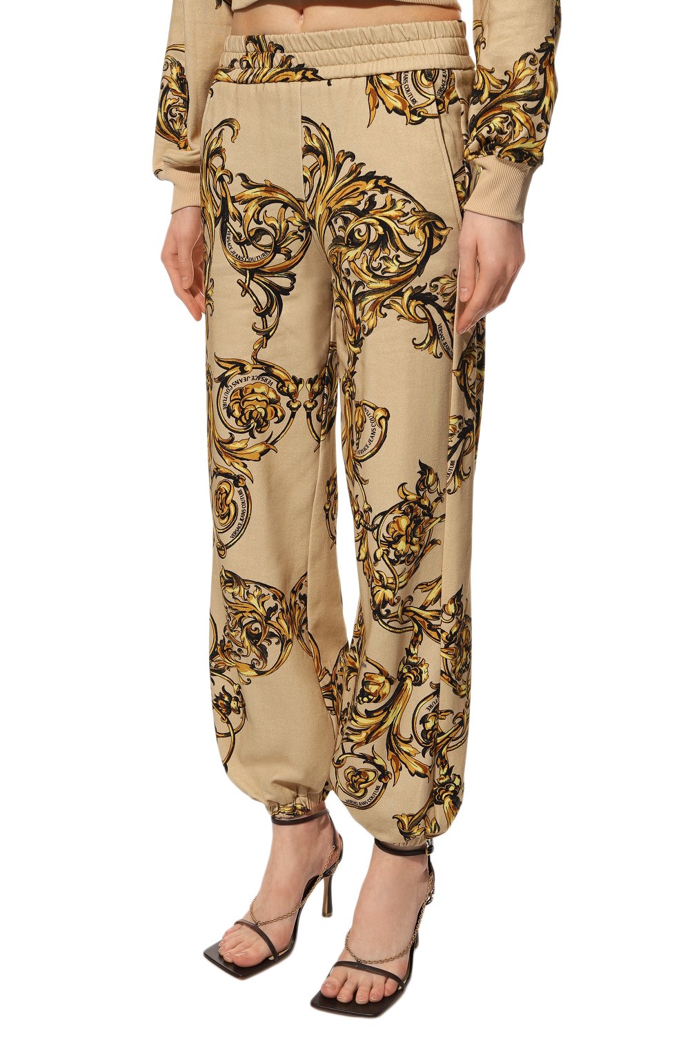 Хлопковые джоггеры VERSACE JEANS COUTURE, арт. 72HAA320-72DP320 FELPA PRINT GARLAND 712+948/FS019, фото 3
