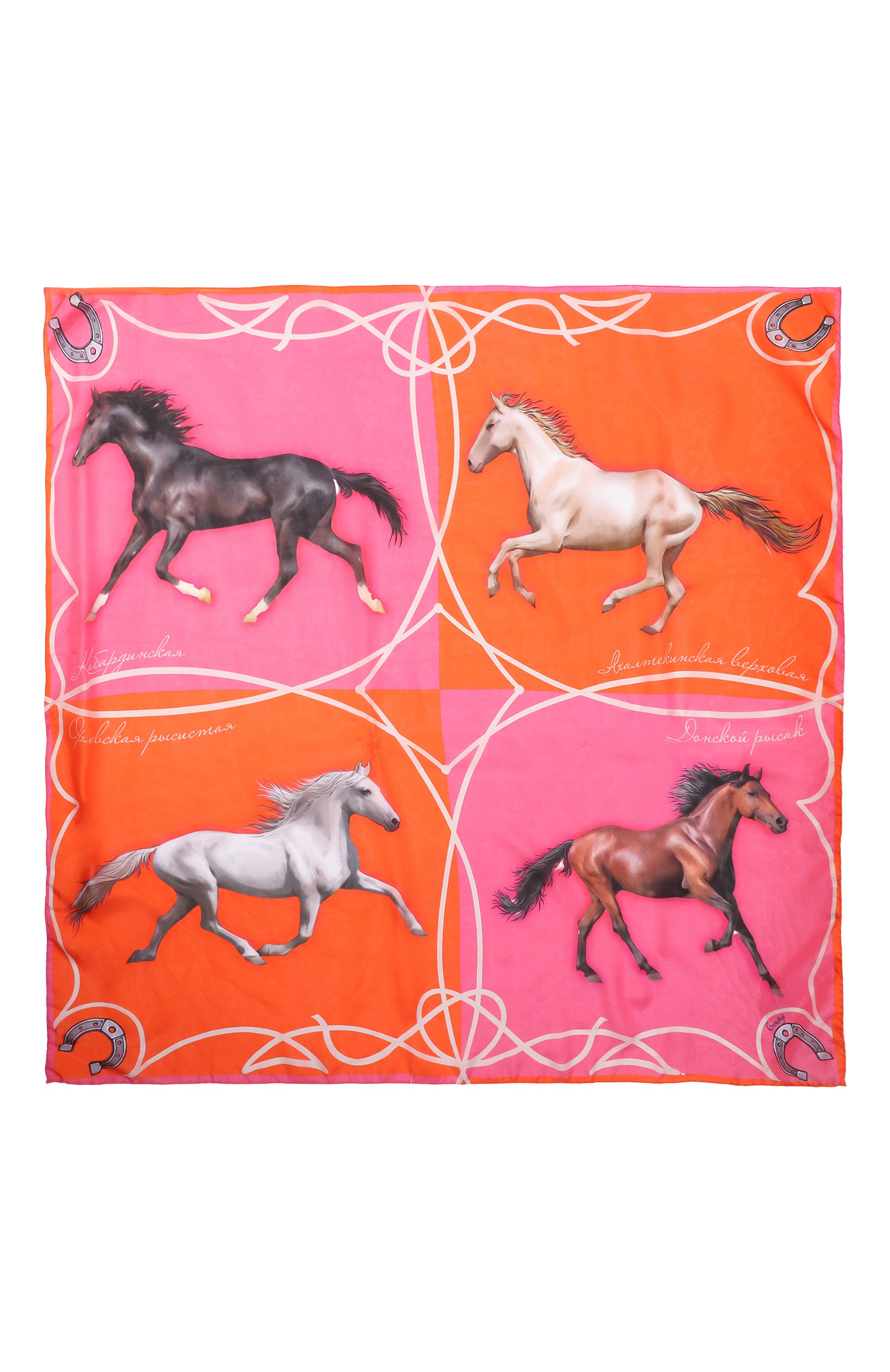 Шелковый платок кони россии GOURJI, арт. 91169937/51172, фото 4