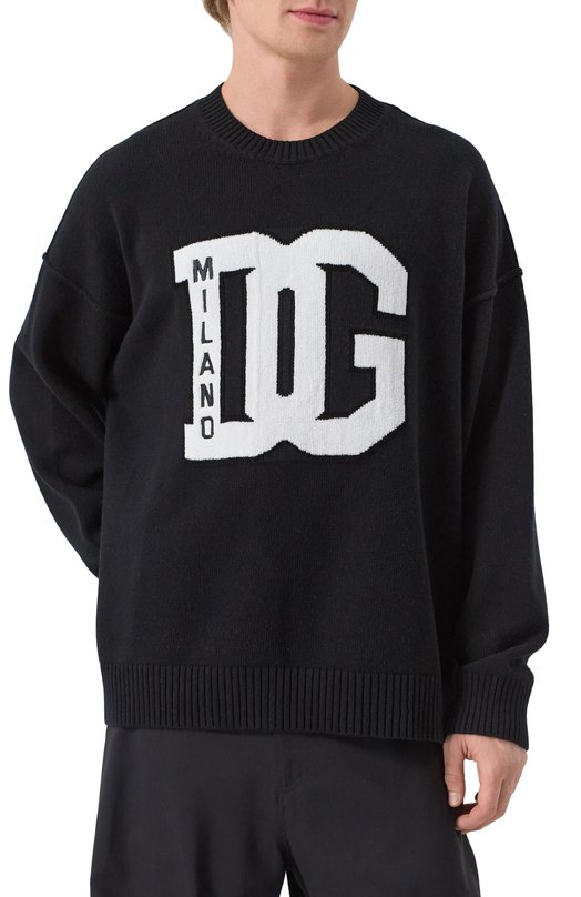 Шерстяной джемпер Dolce & Gabbana GXX60Z/JFMEY Чёрный  GXX60Z/JFMEY Фото 3