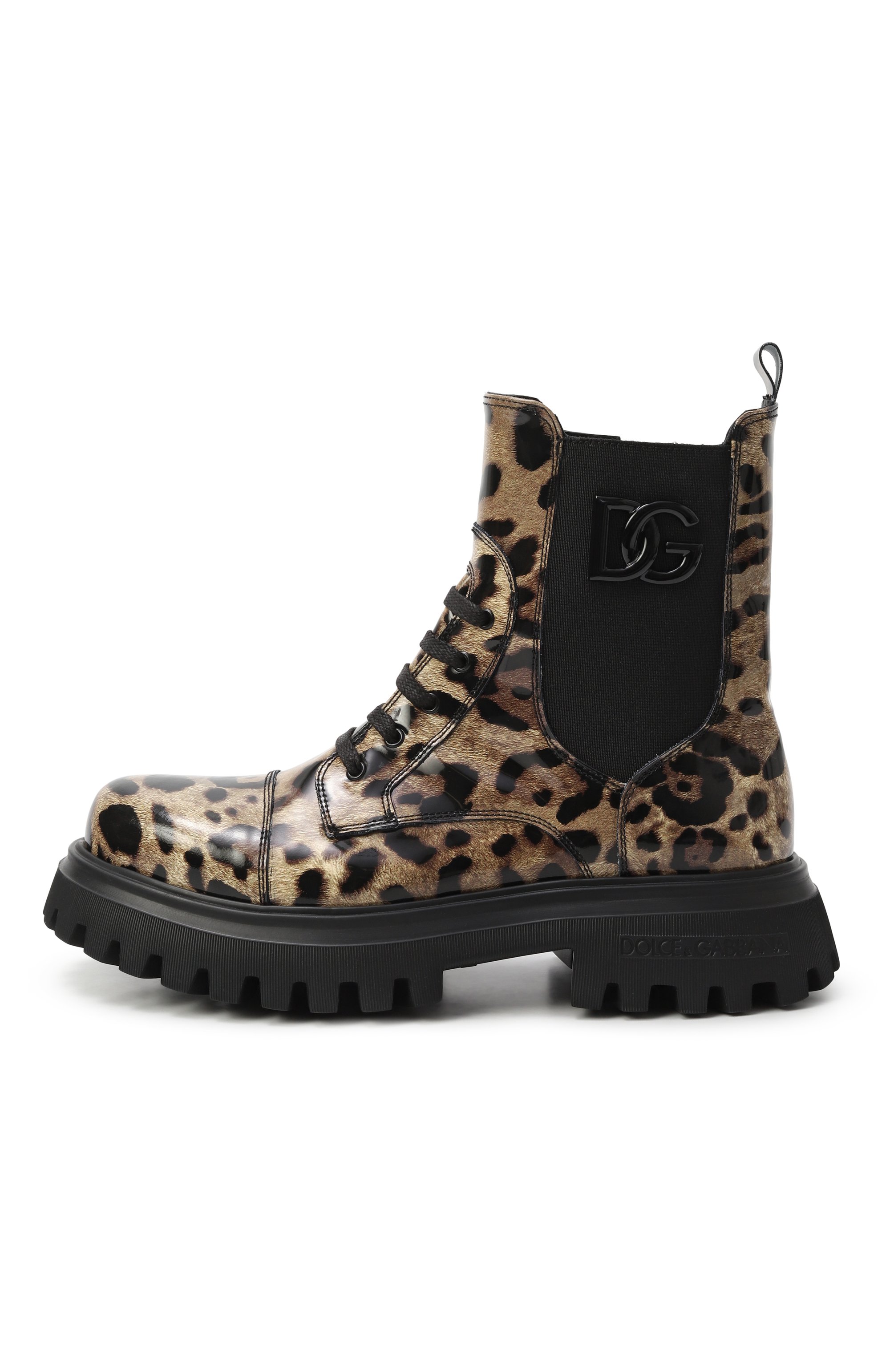 Кожаные ботинки DOLCE & GABBANA леопардового цвета по цене 72000 руб., арт. D11360/AM568/37-39, фото 2 Кожаные ботинки DOLCE & GABBANA, арт. D11360/AM568/37-39, фото 2