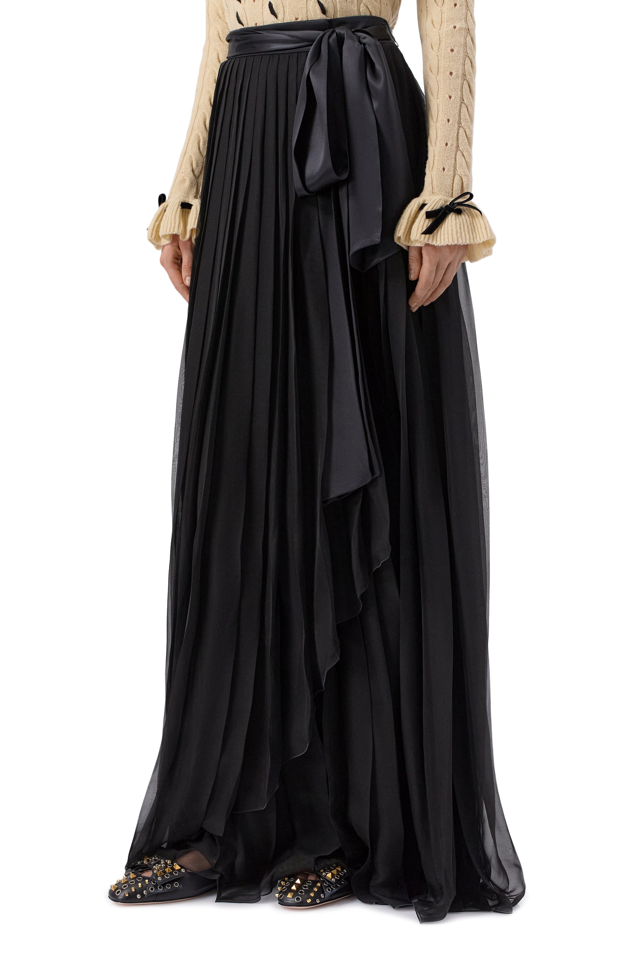 Шелковая юбка VALENTINO, арт. 8B3RAEE0/2UP, фото 3