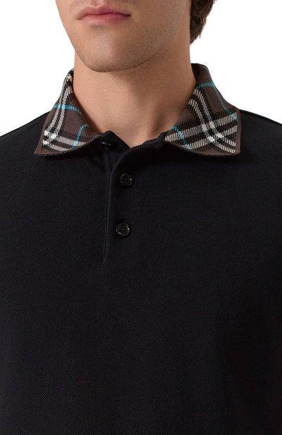 Хлопковое поло BURBERRY, арт. 8103865, фото 5