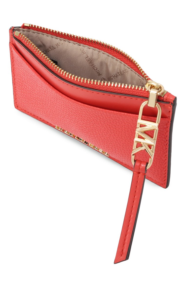 Женский кожаный футляр для кредитных карт MICHAEL MICHAEL KORS красного цвета, арт. 32H3G8ED1L | Фото 3 (Материал: Натуральная кожа; Нос: Не проставлено)