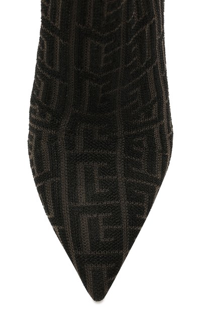 Текстильные ботильоны skye monogram BALMAIN, арт. VN0TA639/TKMG, фото 5