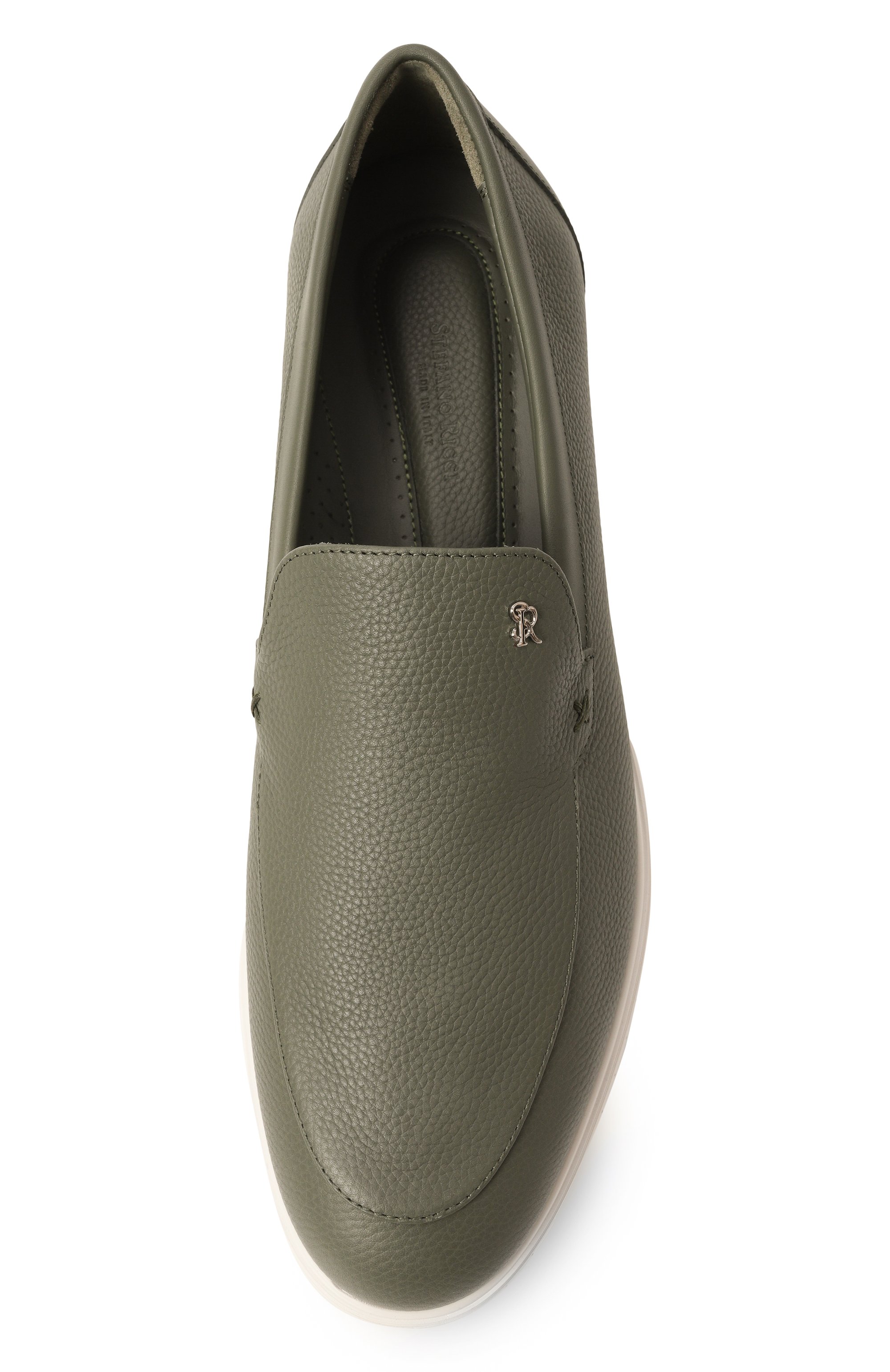 Кожаные лоферы STEFANO RICCI хаки цвета по цене 130000 руб., арт. UC64_G2344/MRWY, фото 6 Кожаные лоферы STEFANO RICCI, арт. UC64_G2344/MRWY, фото 6