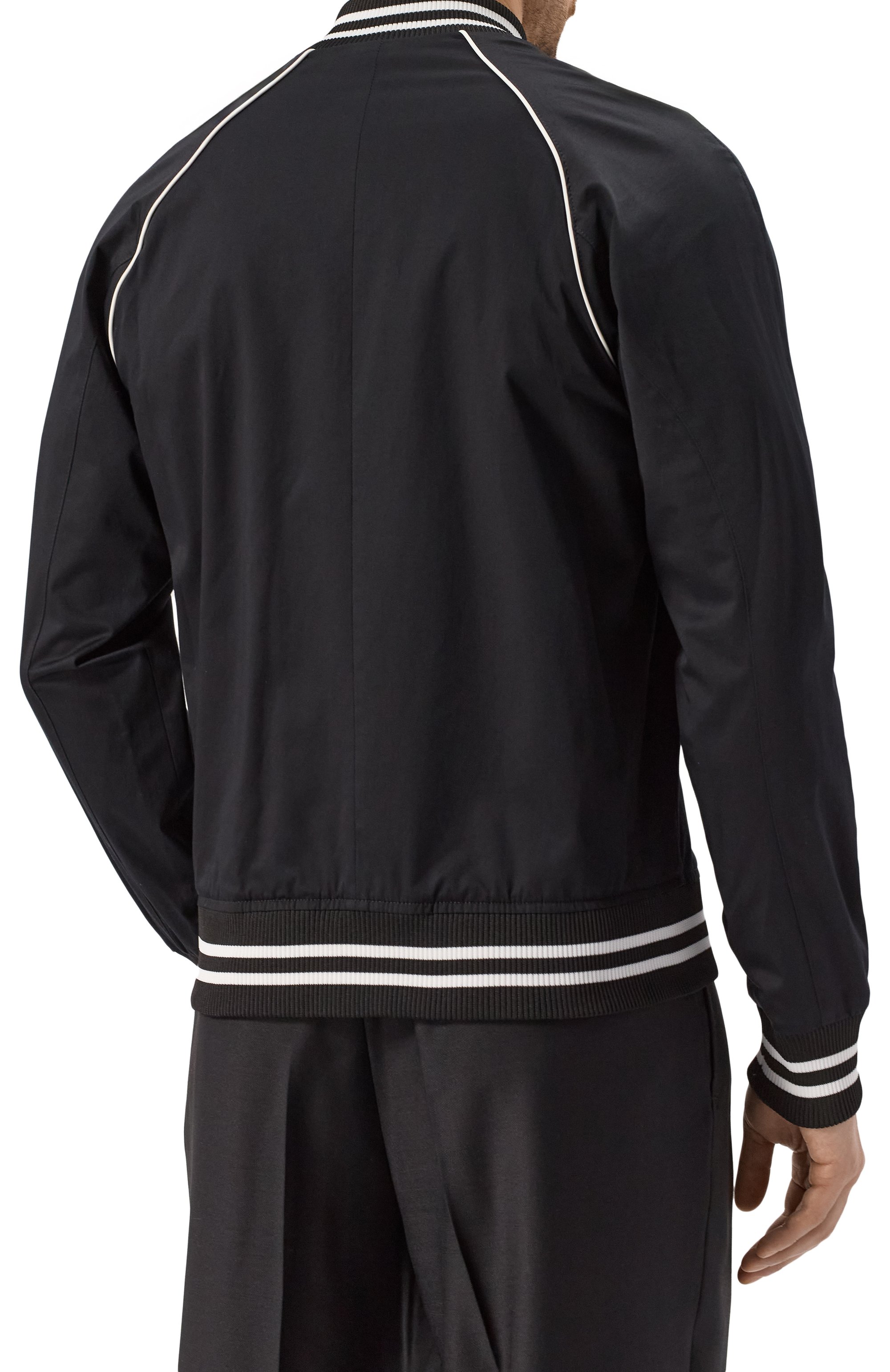 Хлопковый бомбер LANEUS черного цвета по цене 99500 руб., арт. S5LAMAB0009, фото 4 Хлопковый бомбер LANEUS, арт. S5LAMAB0009, фото 4