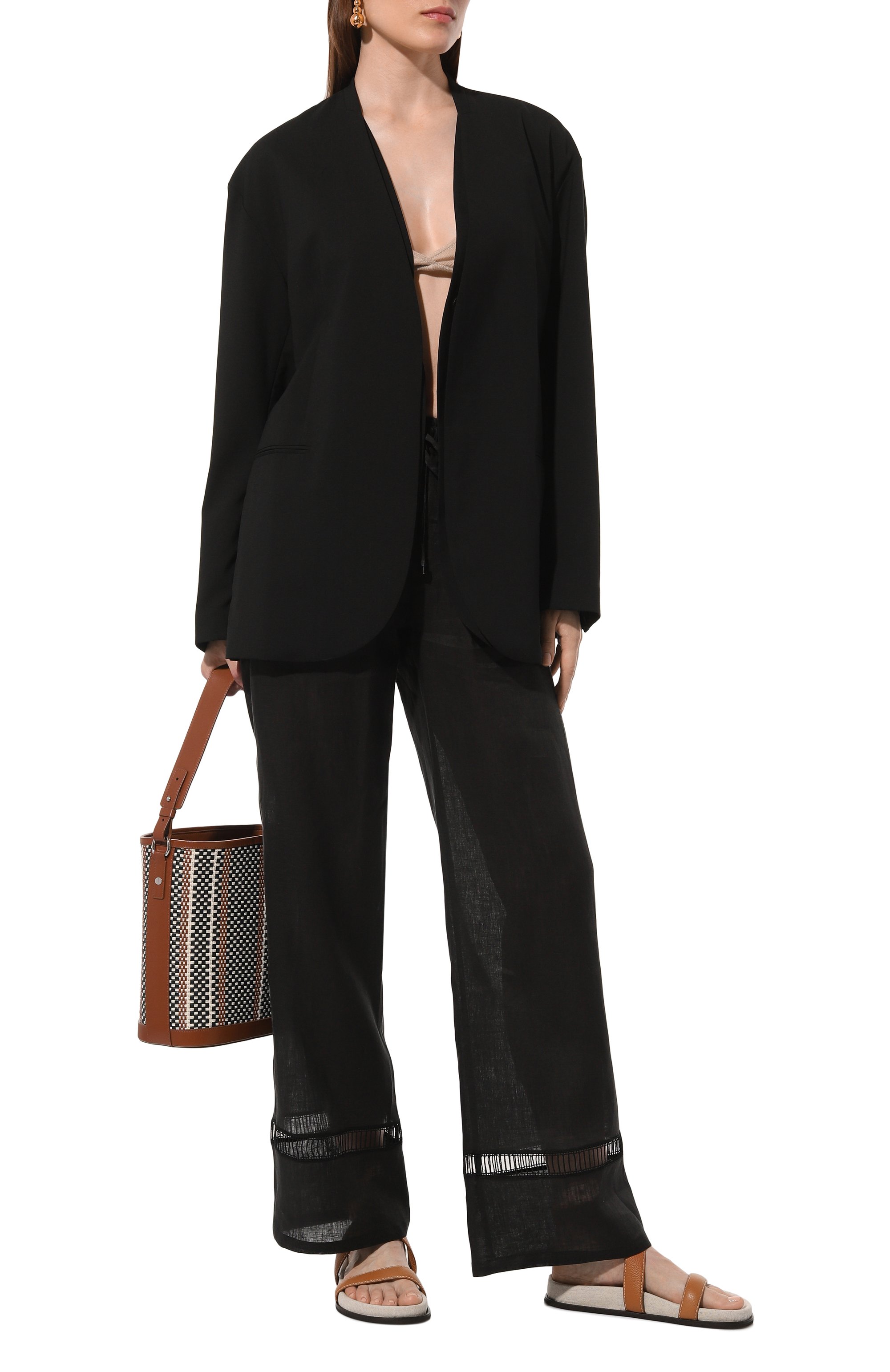 Льняные брюки KITON, арт. D57126H05953, фото 2