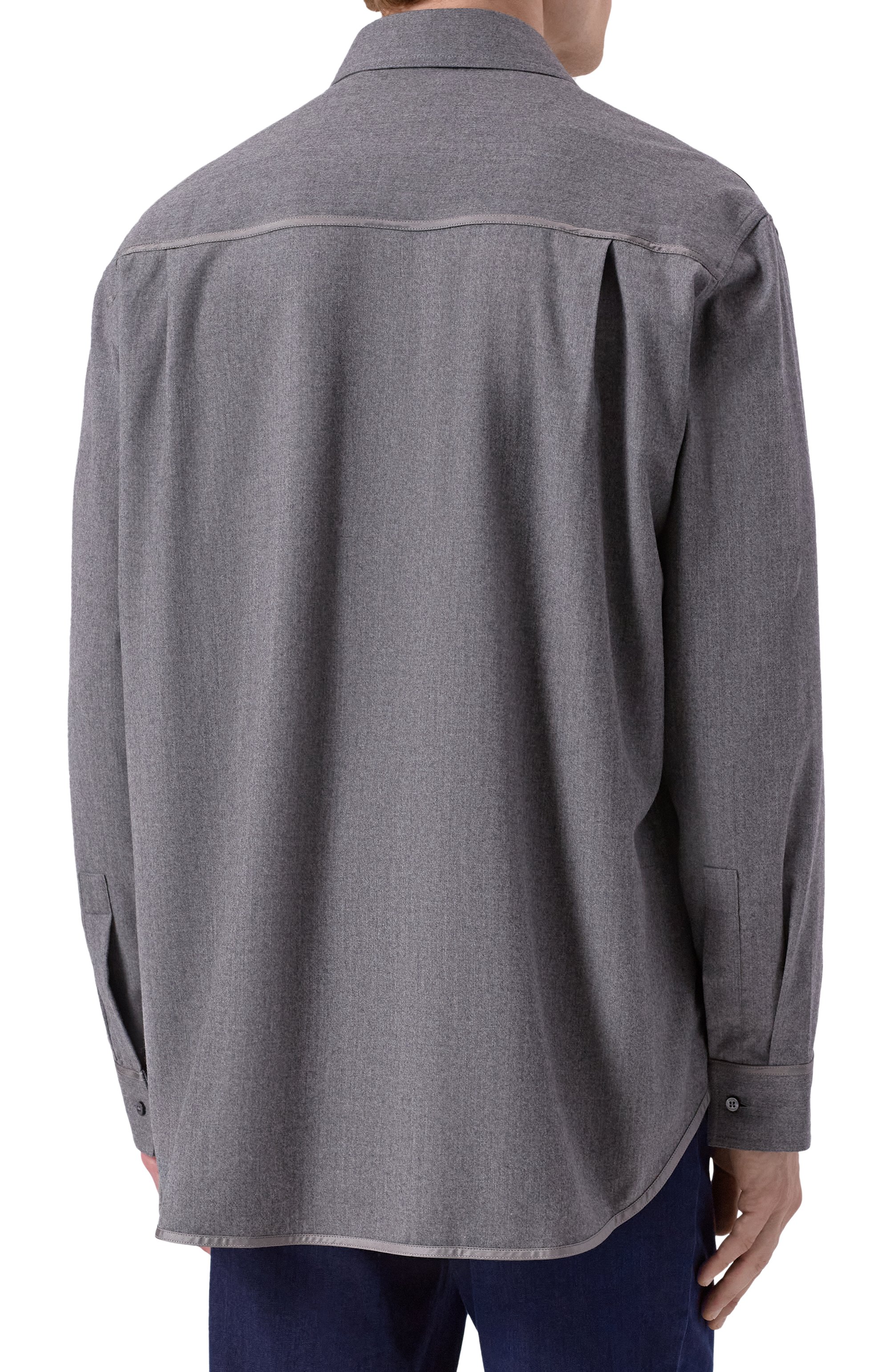 Рубашка из шерсти и шелка ZILLI, арт. SP0H01M024591001A, фото 4