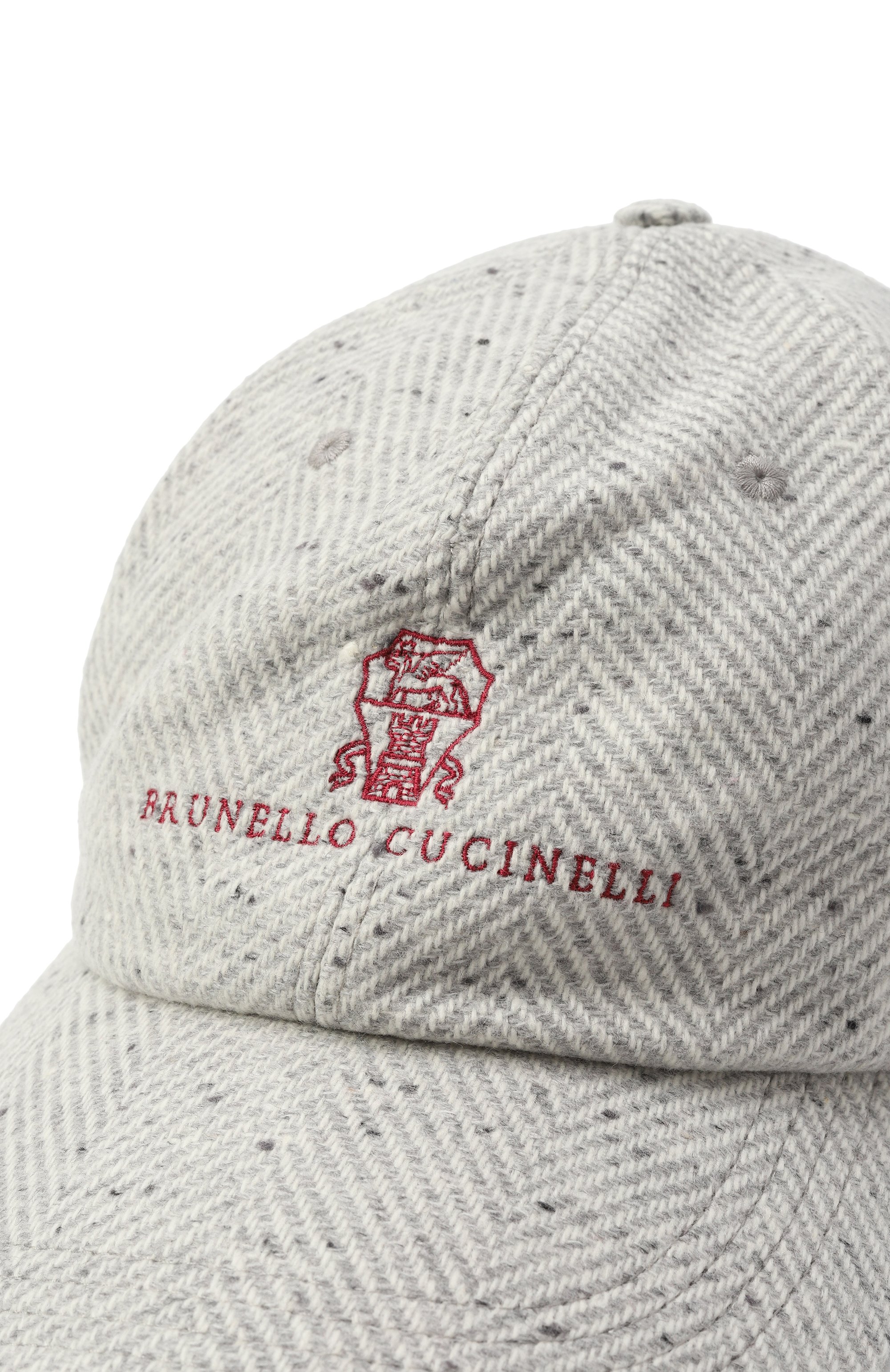 Шерстяная бейсболка BRUNELLO CUCINELLI светло-серого цвета по цене 69650 руб., арт. MV4229850, фото 3 Шерстяная бейсболка BRUNELLO CUCINELLI, арт. MV4229850, фото 3
