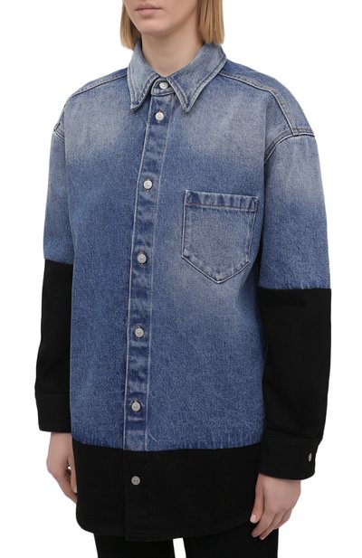 Джинсовая рубашка MM6 темно-синего цвета по цене 47050 руб., арт. S52DL0145/S30589, фото 3 Джинсовая рубашка MM6, арт. S52DL0145/S30589, фото 3