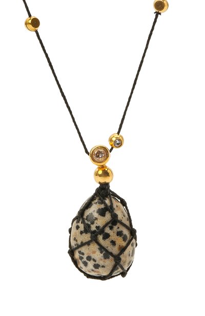 Подвеска на цепочке BOTTEGA VENETA черного цвета по цене 144000 руб., арт. 651098/VE3F2, фото 3 Подвеска на цепочке BOTTEGA VENETA, арт. 651098/VE3F2, фото 3