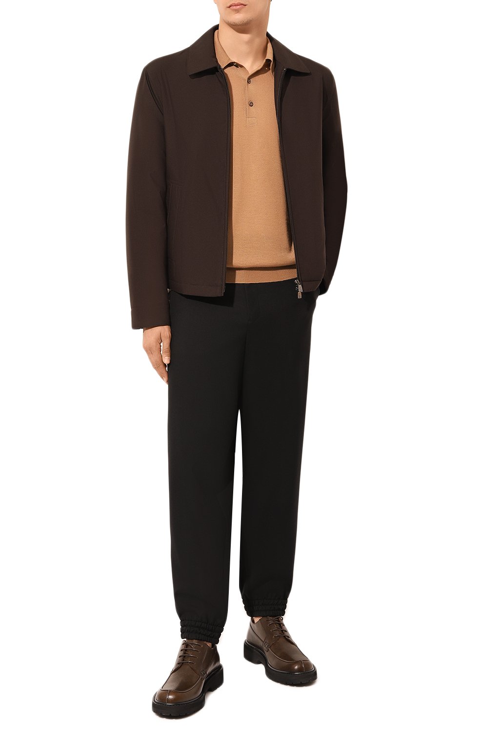 Кашемировое поло PRADA бежевого цвета по цене 195000 руб., арт. UMB313-10IR-F0040-221, фото 2 Кашемировое поло PRADA, арт. UMB313-10IR-F0040-221, фото 2