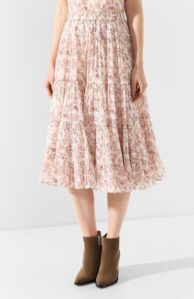 Хлопковая юбка ISABEL MARANT ETOILE светло-розового цвета по цене 22550 руб., арт. JU0920-20P028E/ELFA, фото 3 Хлопковая юбка ISABEL MARANT ETOILE, арт. JU0920-20P028E/ELFA, фото 3