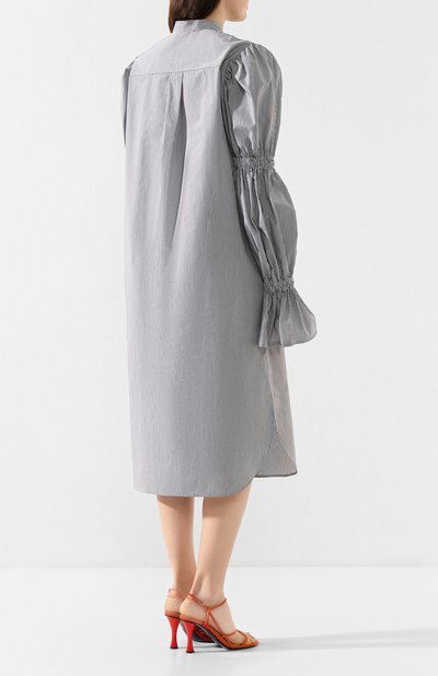 Хлопковое платье DRIES VAN NOTEN серого цвета по цене 59950 руб., арт. 201-31080-9060, фото 4 Хлопковое платье DRIES VAN NOTEN, арт. 201-31080-9060, фото 4