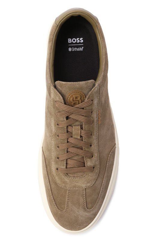 Замшевые кеды Kieran BOSS 50554611 Коричневый  50554611 Фото 6