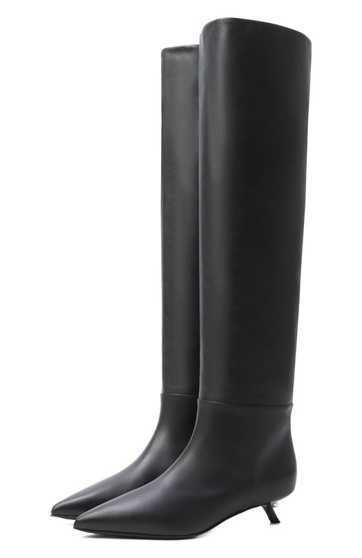 Кожаные сапоги Debby 35 Alevi Milano L26W9002.F.1245997/AMBER R0MA Чёрный L26W9002.F.1245997/AMBER R0MA