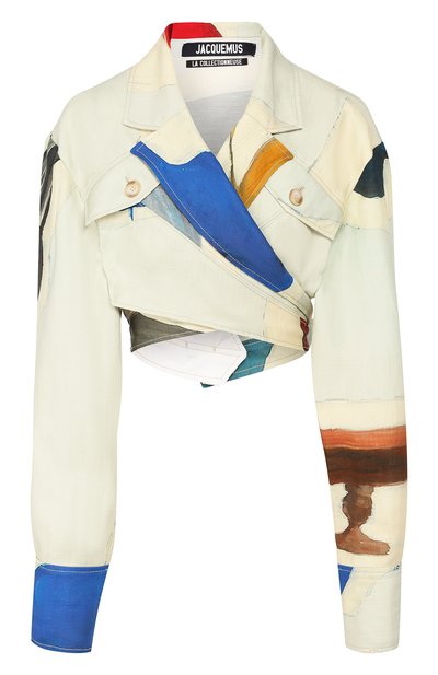 Женская блузка из смеси вискозы и льна JACQUEMUS, арт. 194T006/48053