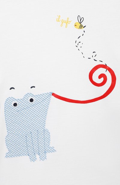 Хлопковая футболка IL GUFO, арт. P22TS350M0014/12M-18M, фото 3