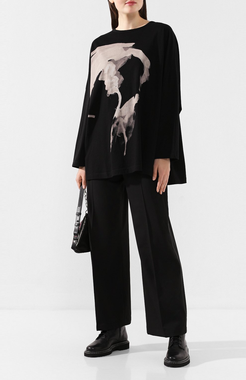 Хлопковый пуловер YOHJI YAMAMOTO разноцветного цвета по цене 31950 руб., арт. NC-T14-080, фото 2 Хлопковый пуловер YOHJI YAMAMOTO, арт. NC-T14-080, фото 2