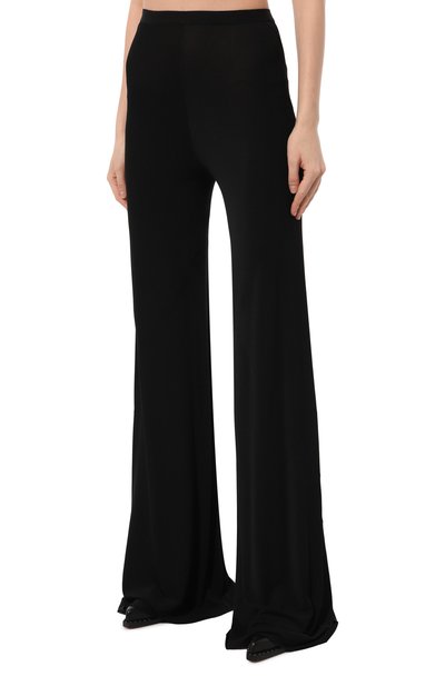Брюки из вискозы RICK OWENS LILIES черного цвета по цене 61550 руб., арт. LI01D6334/CVI, фото 3 Брюки из вискозы RICK OWENS LILIES, арт. LI01D6334/CVI, фото 3