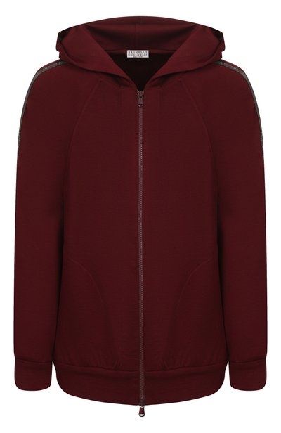 Женский толстовка из хлопка и шелка BRUNELLO CUCINELLI, арт. MD828SM606