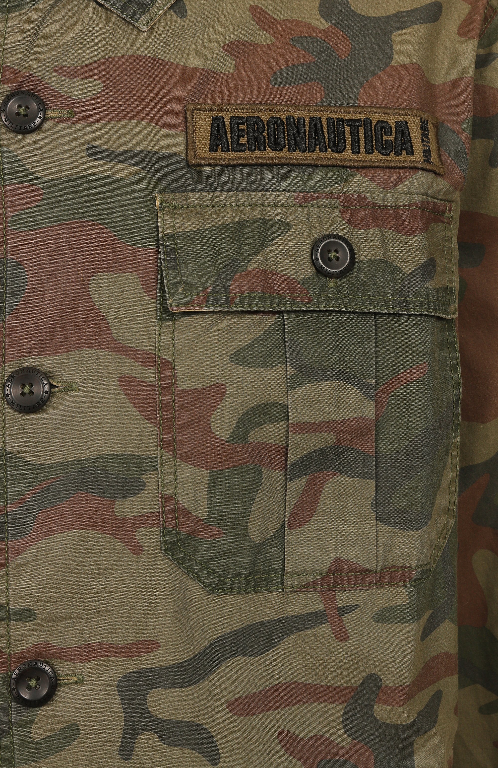 Хлопковая куртка-рубашка AERONAUTICA MILITARE, арт. 251AC032CT3506, фото 6