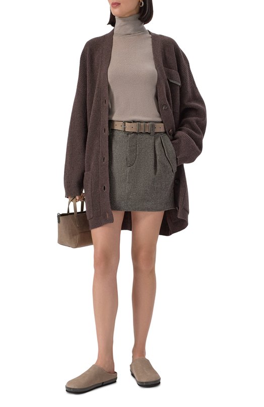 Водолазка из кашемира и шелка Brunello Cucinelli M41800063P Бежевый  M41800063P Фото 2