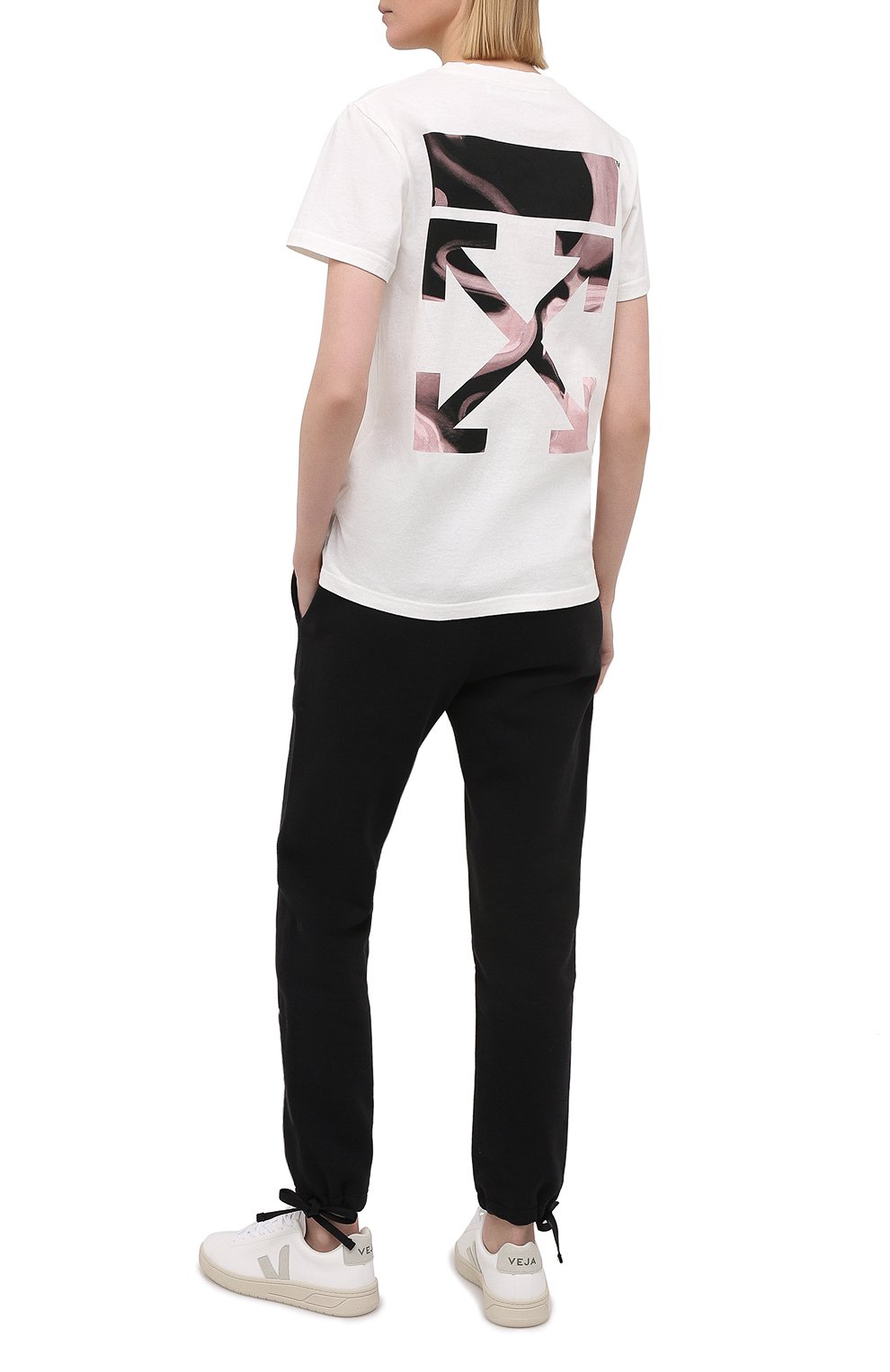 Хлопковая футболка OFF-WHITE белого цвета по цене 32700 руб., арт. 0WAA049R21JER001, фото 2 Хлопковая футболка OFF-WHITE, арт. 0WAA049R21JER001, фото 2