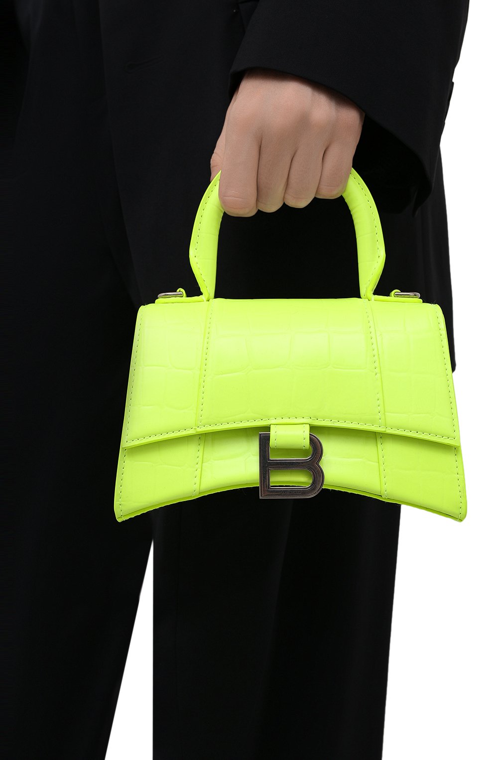 Сумка hourglass xs BALENCIAGA зеленого цвета по цене 226000 руб., арт. 592833/15VDY, фото 2 Сумка hourglass xs BALENCIAGA, арт. 592833/15VDY, фото 2