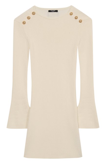 Платье из шерсти и хлопка BALMAIN, арт. BX1D30