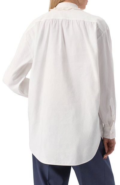 Блузка из хлопка и льна VALENTINO, арт. 6B3AEAB390D, фото 4