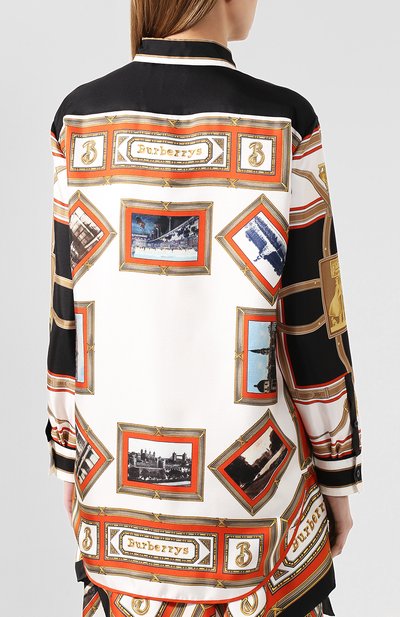 Шелковая рубашка BURBERRY разноцветного цвета по цене 156000 руб., арт. 8014231, фото 4 Шелковая рубашка BURBERRY, арт. 8014231, фото 4