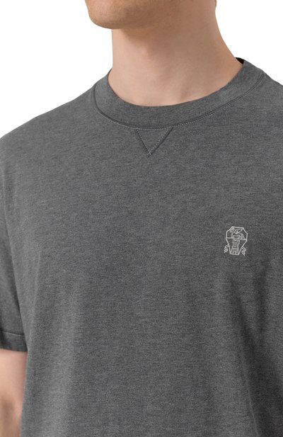 Хлопковая футболка BRUNELLO CUCINELLI, арт. M0B131328G, фото 5