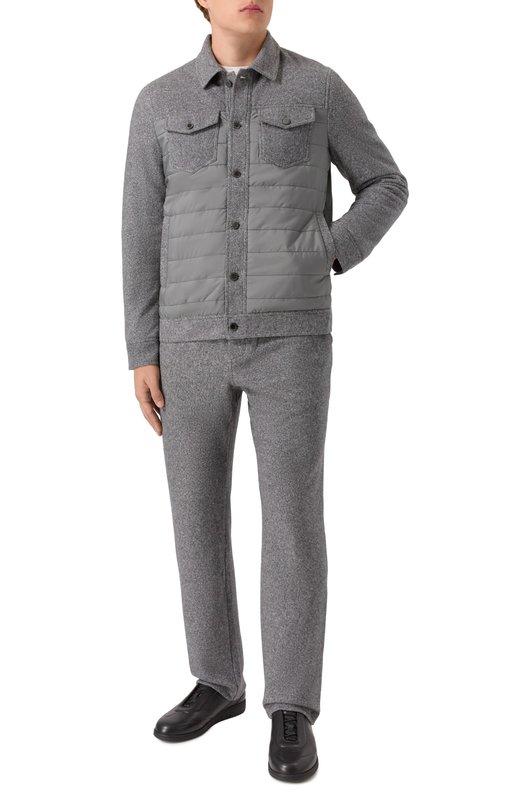 Брюки из хлопка и шерсти Capobianco 19M704.FS00./60 Серый  19M704.FS00./60 Фото 2