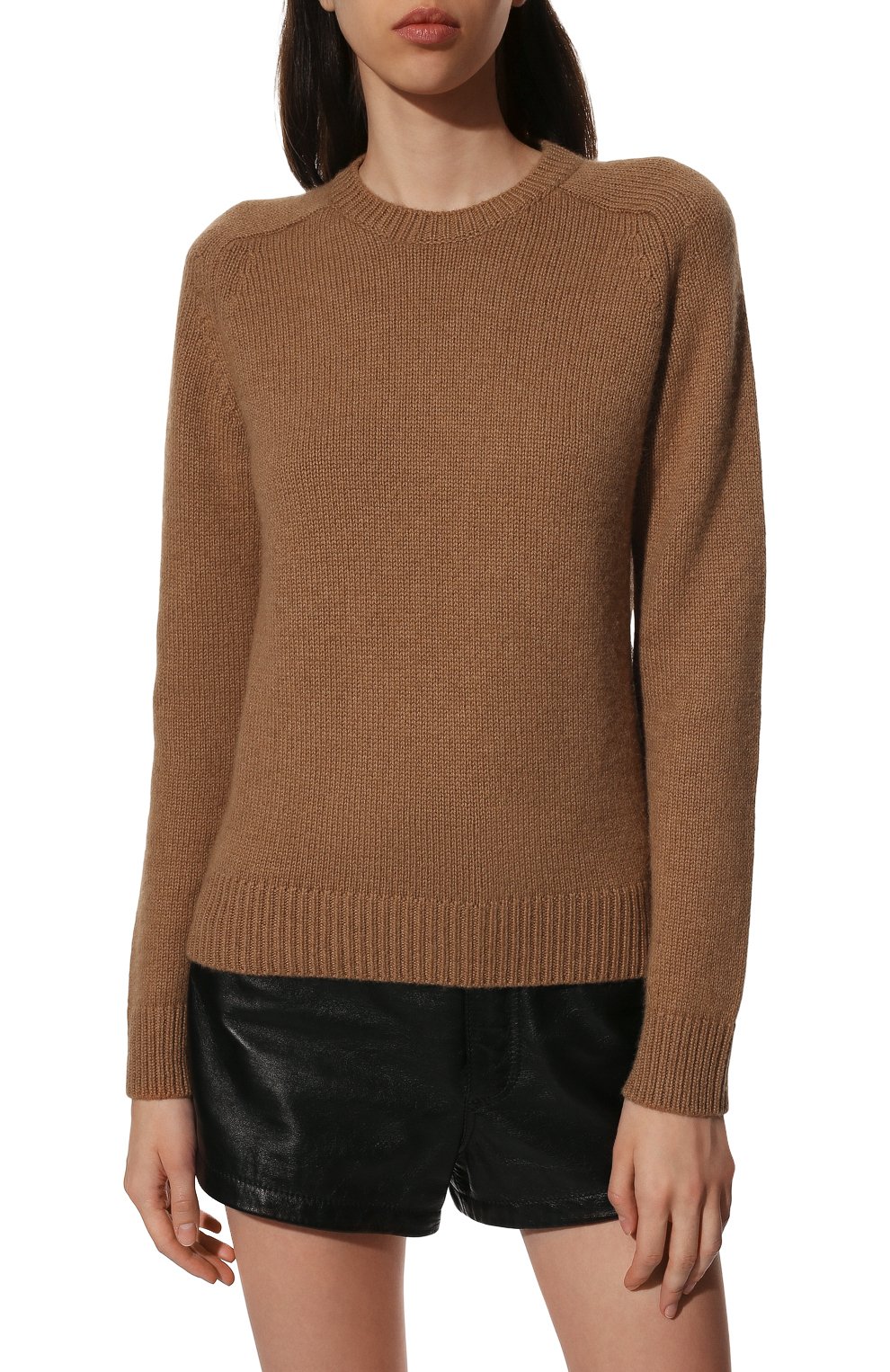 Шерстяной свитер SAINT LAURENT бежевого цвета по цене 78200 руб., арт. 603084/YALK2, фото 3 Шерстяной свитер SAINT LAURENT, арт. 603084/YALK2, фото 3