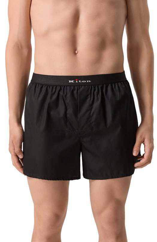 Хлопковые боксеры Kiton UNWBX17K0748D01 Чёрный  UNWBX17K0748D01 Фото 2