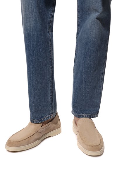 Замшевые лоферы SANTONI, арт. MGYG15996TICBSVUP10, фото 3