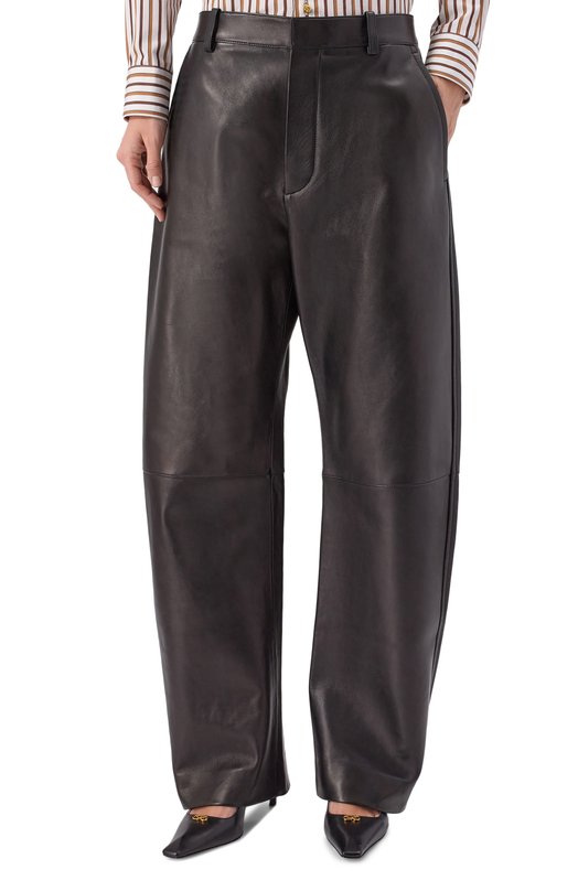 Кожаные брюки Bottega Veneta 797751 V3WT0 Чёрный  797751 V3WT0 Фото 3