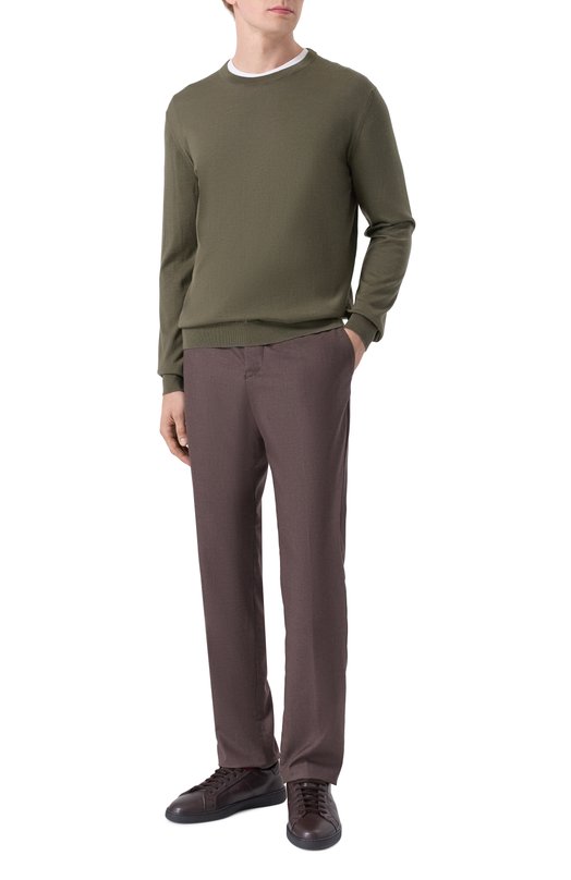 Кашемировые брюки Kiton UFPPERK0130H06 Коричневый  UFPPERK0130H06 Фото 2