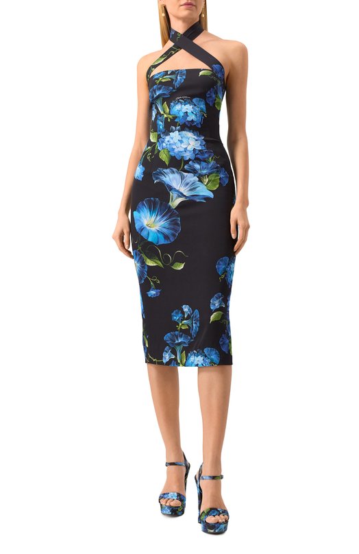 Шелковое платье Dolce & Gabbana F6GAYT/FSA6C Синий  F6GAYT/FSA6C Фото 3