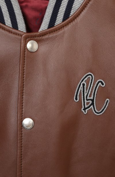 Кожаный бомбер BRUNELLO CUCINELLI, арт. BPTANY124B, фото 3