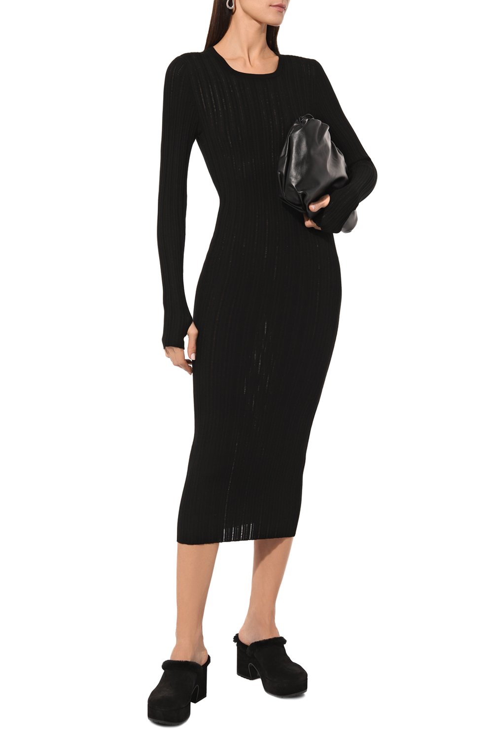 Платье из вискозы ISABEL BENENATO черного цвета по цене 55850 руб., арт. DK97F24, фото 2 Платье из вискозы ISABEL BENENATO, арт. DK97F24, фото 2