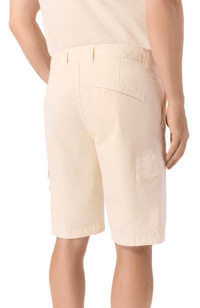 Хлопковые шорты STONE ISLAND кремового цвета по цене 43950 руб., арт. L1S15L100018/S0004, фото 4 Хлопковые шорты STONE ISLAND, арт. L1S15L100018/S0004, фото 4