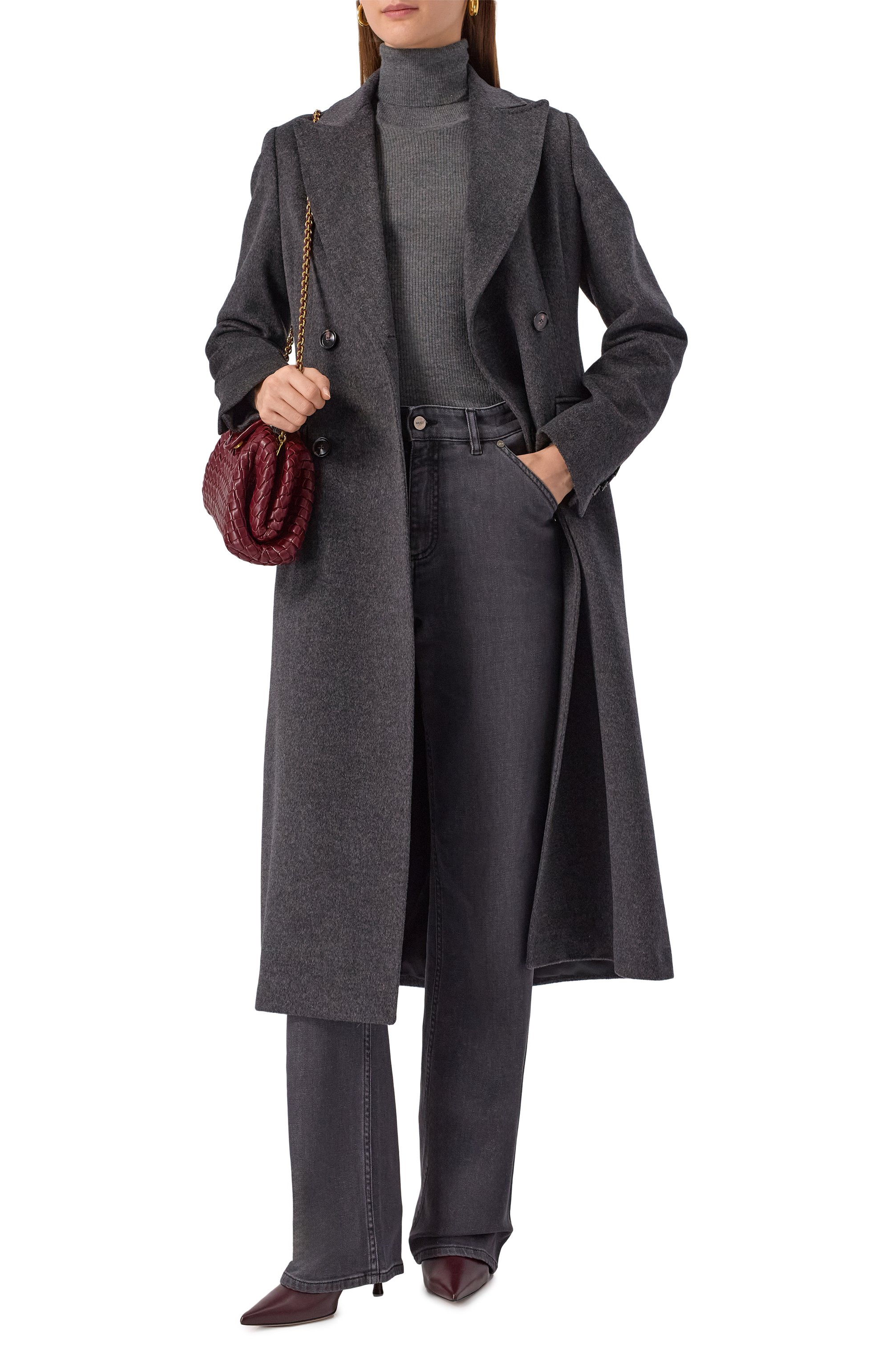 Шерстяное пальто MVST темно-серого цвета по цене 353000 руб., арт. 1602L118DPM/552, фото 2 Шерстяное пальто MVST, арт. 1602L118DPM/552, фото 2