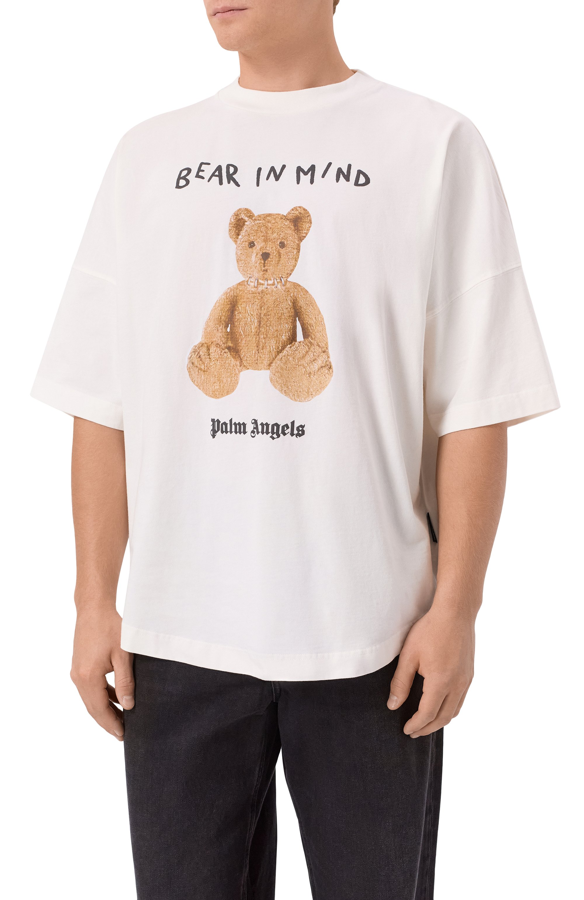 Хлопковая футболка PALM ANGELS, арт. PMAA10BF25JER004, фото 3