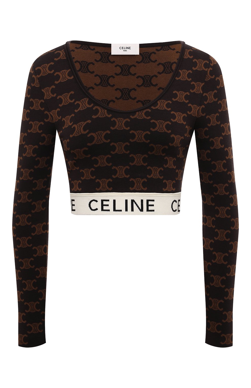 Топ из шелка и хлопка CELINE, арт. 2AG03/916T, фото 1