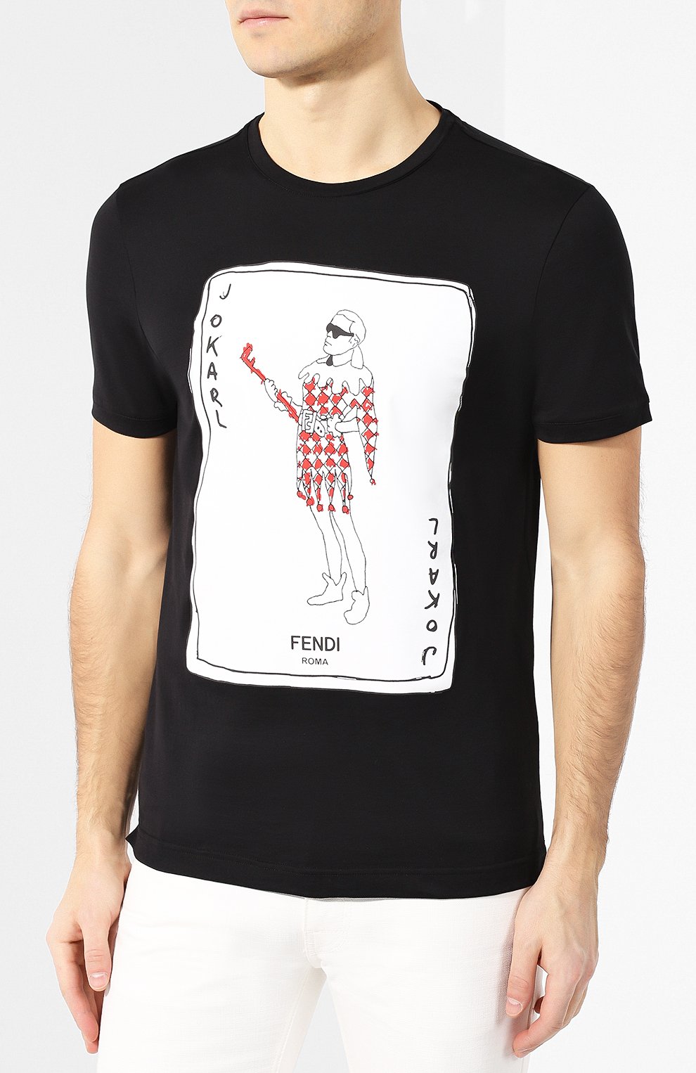 Хлопковая футболка  FENDI, арт. FY0894 A6ZP, фото 3