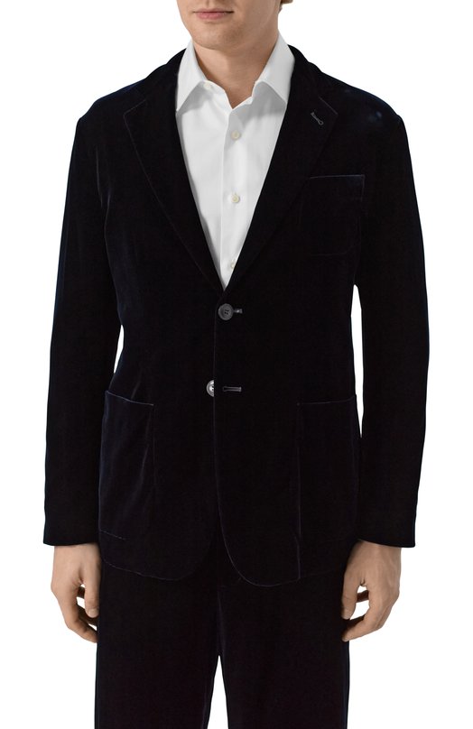 Бархатный пиджак Giorgio Armani GM000621/TE10046 Синий  GM000621/TE10046 Фото 4