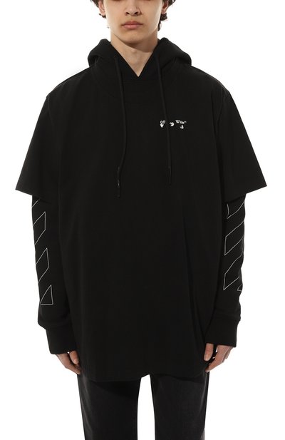 Хлопковое худи OFF-WHITE, арт. 0MBB051F20FLE0011001, фото 3