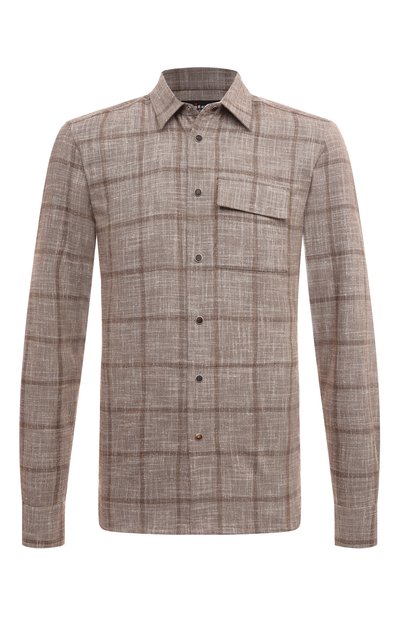 Мужская рубашка из шерсти и шелка KITON, арт. UMCBUBAK0641C